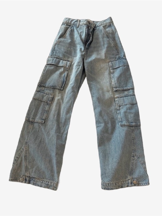 Denim Forum Denim - Denim Forum Light Blue High-Rise Wide Leg Jeans